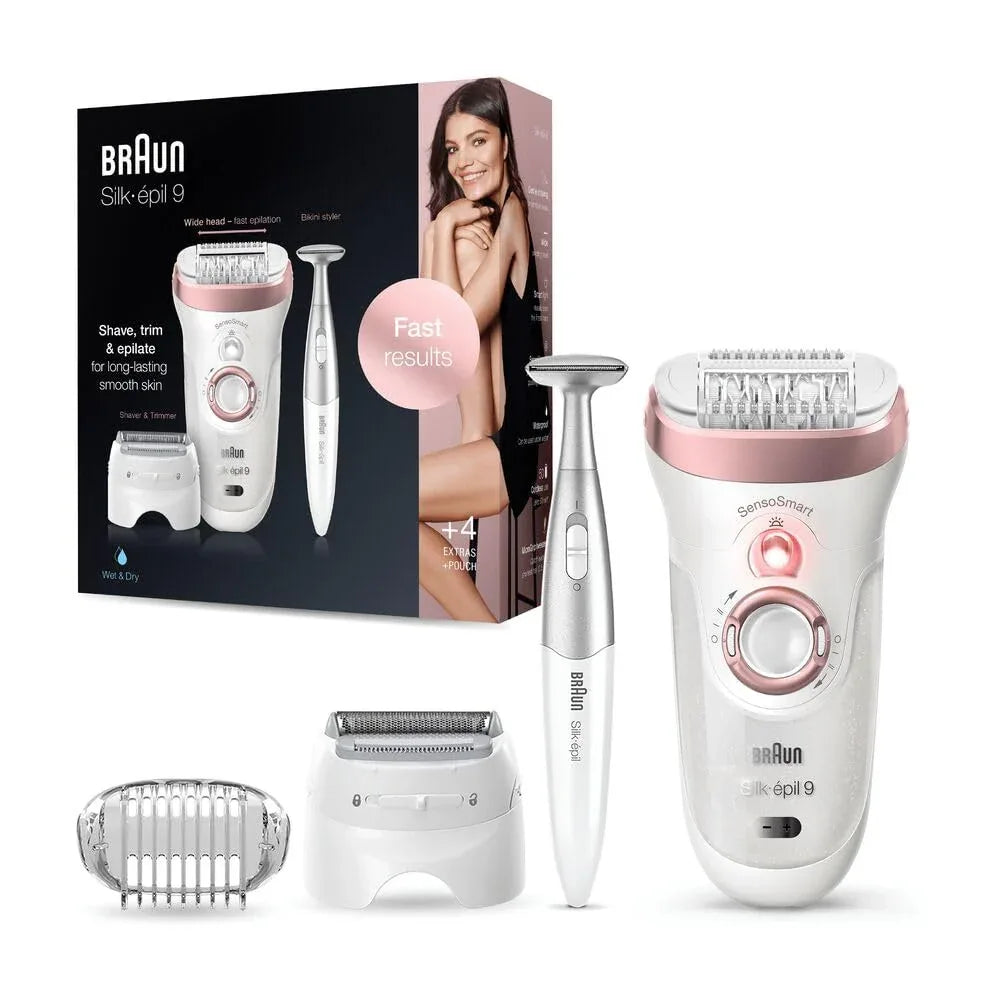 Braun Silk Epil 9/890 Rose Gold Smart Wet-Dry Epilator - Gomix Brands Outlet